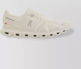 On mesh lace-up sneakers pull tab