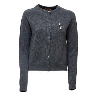 N&deg;21 Truien & Vesten, Dames, Grijs, XS, Wol, Girocollo Cardigan