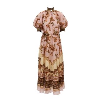 Zimmermann Maxi Dresses, female, Multicolor, Size: 2XS Aster Billow Maxi Dress