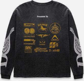 Duke + Dexter Duke + Dexter, Mens DR Sponsors Washed Black Waffle Top, Size XXL