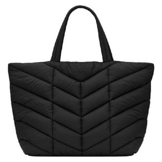 Saint Laurent Chevron Quilted Puffer Tote Bag