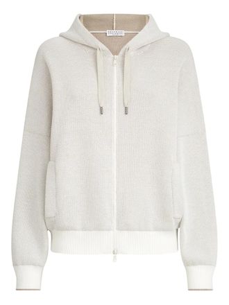 Brunello Cucinelli Hoodie met rits - Beige