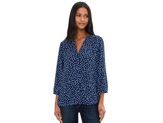 NYDJ Pintuck Blouse Womens Sleeveless Zoey Dots : XL (US 16-18), Polyester