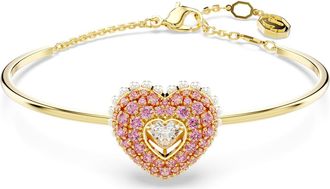 Swarovski Hyperbola Soft Bangle Gold Shiny Pink