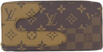 Louis Vuitton Monogram Marron Coated Canvas Long Wallet (Bi-Fold) (Pre-Owned)