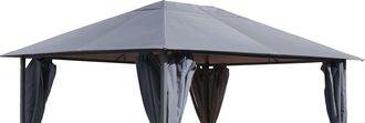 Quick-Star Quick-star - Ersatzdach F&uuml;r Garten Pavillon 3x4m Grau Pavillondach Ersatzbezug