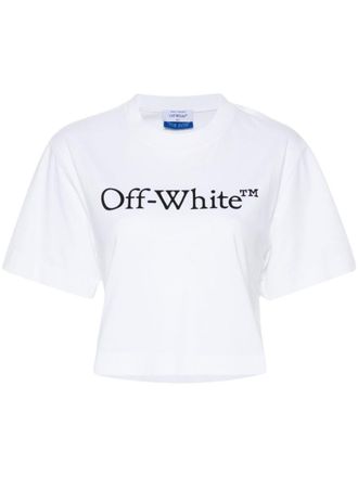 Off-white Big Logo Bookish Cropped T-Shirt