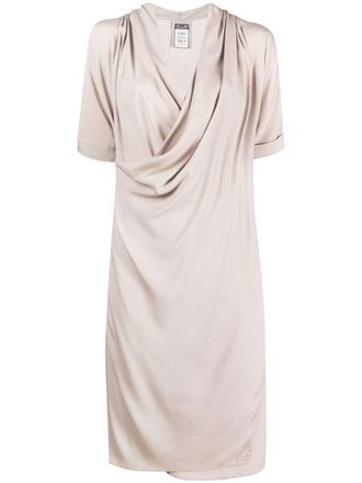 Kristensen Du Nord Gedrapeerde midi-jurk - Beige