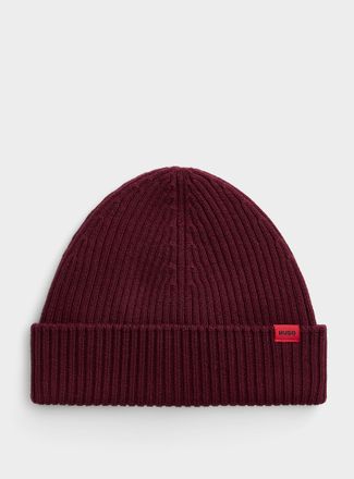 HUGO BOSS Mens Xola ribbed Tuque Hat