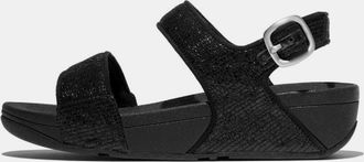 FitFlop Dames Fit Flop Lulu Gecoate Shimmer Achterband Sandalen in Zwart