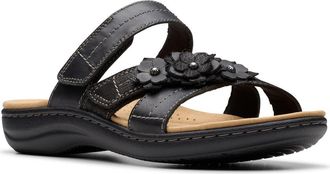Clarks Laurieann Rose Sandal in Black Leather at Nordstrom Rack, Size 8.5