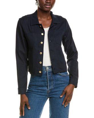 Ellen Tracy Linen-Blend Crop Jacket