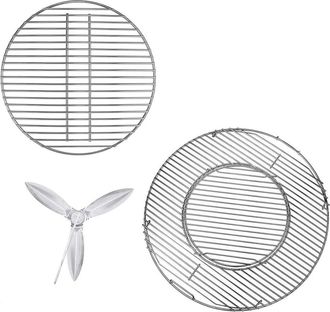 OEM 1 Kit De Parrilla De Cocci&oacute;n, Parrilla Para Carb&oacute;n, Sistema De Limpieza, Hierro Fundido Duradero, Di&aacute;metro 54,61 Cm, Para Barbacoa Weber De 57 Cm