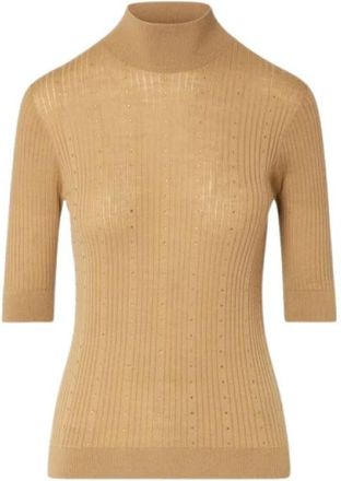 Liu Jo Wf 6101 Ma 77Q Wol Top - Dames - Coltruien - Beige - S - Wol - Truien & Vesten