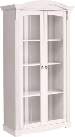 HOME AFFAIRE Vitrine »Anna« Gesamtmasse (B/T/H): ca. 97/46/188 cm, mit Glastüren, Höhe 188 cm, Massivholz, mit Zierfräsungen, FSC