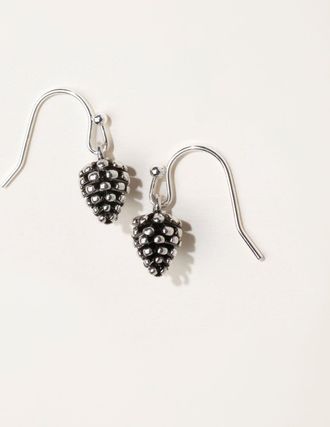 Fat Face FatFace Pinecone Earrings in Silver Tone