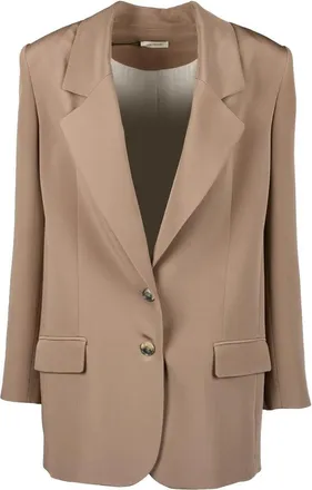 The Mannei Cropped Silk Jacket with Classic Lapel
