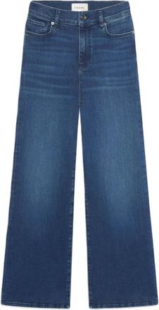 Frame Denim Slim Palazzo Lange Jeans - Dames - Loose Fit Jeans - Blauw - W29 - Katoen - Jeans