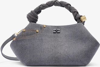 Ganni Grey Washed Small Bou Bag