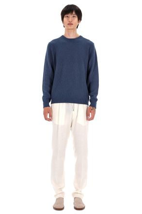 Roberto Collina Military Stitch Cotton Crewneck Sweater