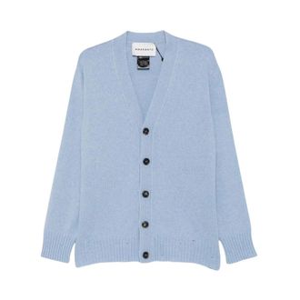 Amaranto Cardigan con scollo a V e bottoni - - Knitwear - Uomo - Blu - M