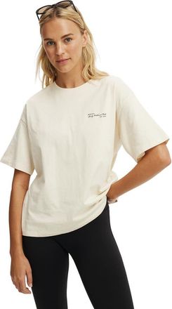 Cotton On Womens Active Graphic Tee in Coconut Milk Bw Club at Nordstrom, Size X-Small