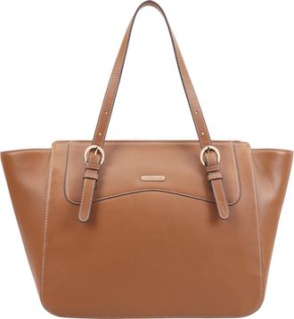 Paul Costelloe Womens Sarita Brown Leather Shoulder Bag - One Size