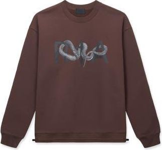Rta Jaylen Cotton Graphic Sweatshirt in Brown Snake Bite at Nordstrom Rack, Size Xx-Large