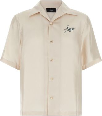 Amiri Beige Solid Logo Shirt