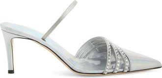 Giuseppe Zanotti 70mm Claralie pumps - women - Polyester/Polyurethane/Polyester/Polyurethane/Leather - 37 - Silver
