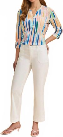 FDJ Olivia Straight Ankle Pants In White
