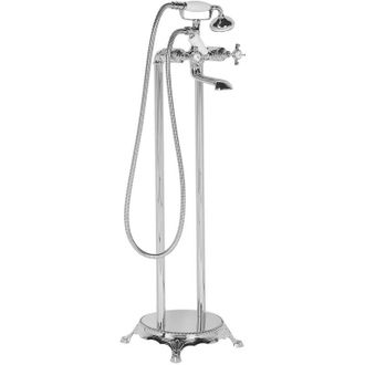 Beliani Beliani - Grifo Mezclador De Ducha Ba&ntilde;o Independiente Cromado Plateado Hebbe