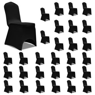 Berkfield Home Chair Cover Stretch Black 30 pcs