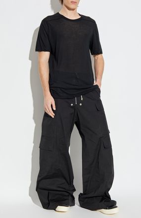 Rick Owens Cotton T-shirt With A Crew Neckline, Mens, Black