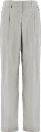 Herno Modal Polyester Elastane Broek - Dames - Straight fit broeken - Grijs - S - Polyester - Broeken