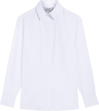 Pence White Miley Long Sleeve Cotton Shirt