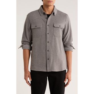 7 Diamonds Generation Stretch Flannel Button-Up Shirt in Grey at Nordstrom Rack, Size Small