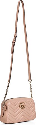 Gucci Womens Small Camera Bag Pinky Beige Pink Lambskin Handbags Hand