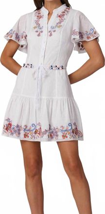 Shoshanna Cowden Mini Dress In Optic Multi