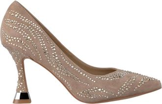 Alma En Pena Hoge schoen met strass-detail - Dames - Pumps - Beige - 37 EU - Schoenen
