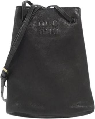 Miu Miu Pre-owned Nappa Aviator schoudertas - Dames - Vintage Tas - Zwart - ONE Size - Leer - Vintage