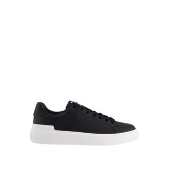 Balmain Black and White Leather Trainers - male - Balmain - Sneakers - Black - 6 UK - Shoes