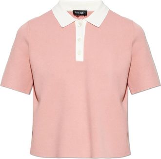 Kate Spade New York Polo met applicatie - Dames - Polos - Roze - S - Polyester - Tops