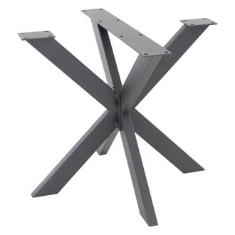 ML Design Pata de mesa industrial 85x71x85 cm acero antracita dise&ntilde;o cruzado X