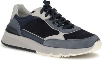 Brunello Cucinelli Mens Blue Calf Leather Bos Taurus Athletic Sneakers