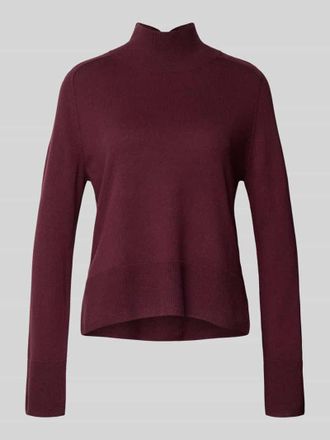 Tom Tailor Regular Fit Rollkragenpullover aus Baumwoll-Kaschmir-Mix in Rot Melange, Gr&ouml;&szlig;e S