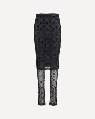 Marine Serre Moonogram Mesh Flock Pant-Skirt Female S