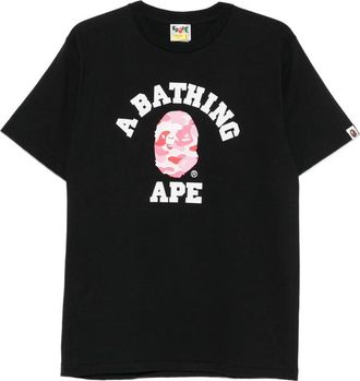 A Bathing Ape Camo-print Logo-print T-shirt