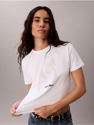 Calvin Klein Jeans Calvin Klein Womens Floral Classic Tee - White - XL