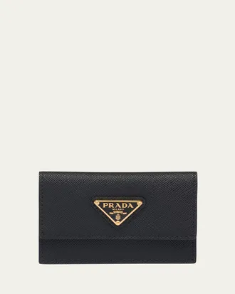 Prada Flap Saffiano Leather Wallet
